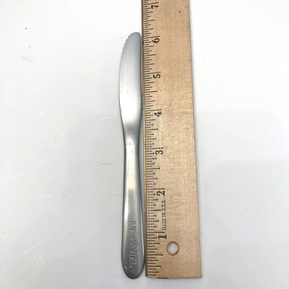 US Air Airways Metal Butter Knife Stainless Vintage‎ 1980s